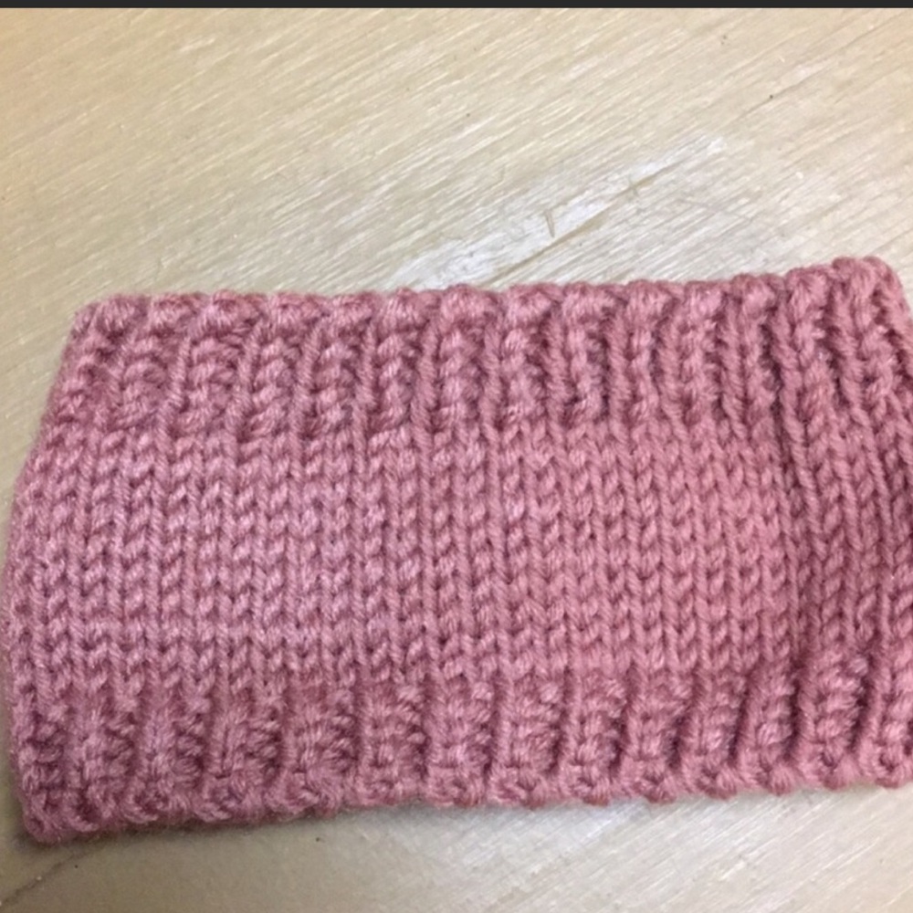 Pink Crochet Bow Headband - Picture 6 of 6